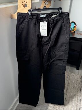 zara black cargo pants with pockets